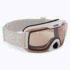 UVEX Downhill 2000 S V occhiali da sci bianco/argento specchiato/variante trasparente