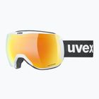 UVEX Downhill 2100 CV Race bianco opaco/arancio specchiato trasparente occhiali da sci