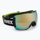 UVEX Downhill 2100 CV Race occhiali da sci nero opaco/specchio oro chiaro