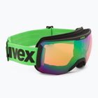 UVEX Downhill 2100 CV occhiali da sci nero opaco/verde specchio colourvision arancio