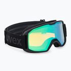 UVEX occhiali da sci Elemnt FM nero mat/specchio verde lasergold lite