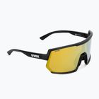 Occhiali da sole UVEX Sportstyle 235 P nero opaco/giallo specchiato