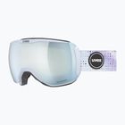 Occhiali da sci da donna UVEX Downhill 2100 CV WE blu artico opaco/bianco specchiato/verde Colorvision