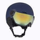 Casco da sci da donna UVEX Wanted Visor WE pile sparkles/oro opaco/fumo oro specchio