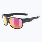 Occhiali da sole UVEX Esntl Urban nero opaco/rosso specchiato