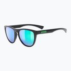 Occhiali da sole UVEX Esntl Spirit nero opaco/verde specchio