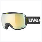 Occhiali da sci UVEX Downhill 2100 V nero lucido/argento specchiato chiaro