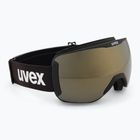 UVEX Downhill 2100 CV occhiali da sci nero opaco/verde specchio cooper