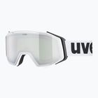 UVEX occhiali da sci Gravity FM bianco opaco/specchio argento chiaro verde