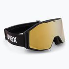 UVEX occhiali da sci Gravity FM nero opaco/specchio oro arancio chiaro