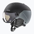 Casco da sci UVEX Wanted Visor Pro V black/silver matt