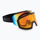 UVEX Evidnt Attract V + custodia nero opaco/specchio arcobaleno chiaro