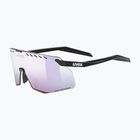 Occhiali da sole UVEX Pace Stage Small CV nero opaco/rosa specchiato
