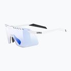 Occhiali da sole UVEX Pace Stage Small V bianco opaco/blu specchiato