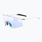 Occhiali da sole UVEX Pace Stage V bianco opaco/blu specchiato