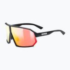 Occhiali da sole UVEX Sportstyle 237 CV nero opaco/rosso specchiato