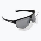 UVEX Axos Set nero opaco/argento specchiato/occhiali da sole trasparenti