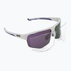 Occhiali da sole UVEX Axos Set bianco opaco/viola specchiata/chiaro