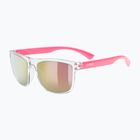 Occhiali da sole per bambini UVEX Rookie Jr clear pink/mirror pink