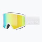Maschera da sci UVEX Blast FM S2 white matt/mirror green