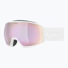 Maschera da sci UVEX Victorious FM S1 white matt/mirror rose