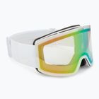 Maschera da sci UVEX Provoqe V white matt/vario green mirror