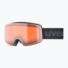 Maschera da sci junior UVEX Pwdr LG Jr black matt/orange/clear