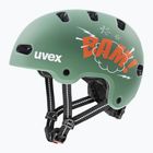 Casco per bambini UVEX Kid 4 Style bam moss green/papaya matt