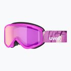 Maschera da sci per bambini UVEX Speedy Nova FM S2 pink matt/mirror pink