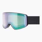 Maschera da sci UVEX Scenic P S0-S4 black matt/mirror green/pola