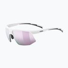 Occhiali da sole UVEX Aerios Small white matt/mirror rose