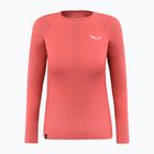 Salewa Zebru Med Warm AMR, manica lunga termica da donna, colore corallo fluo