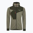 Felpa trekking da uomo Salewa Puez 2 Dry Hood FZ oliva scura melange