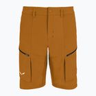 Pantaloncini da trekking da uomo Salewa Puez DST Cargo marrone dorato