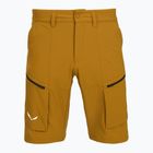 Pantaloncini da trekking da uomo Salewa Puez DST Cargo marrone dorato