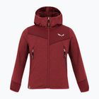 Felpa trekking da bambino Salewa Agner Melange PL FZ Hoody syrah