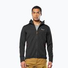 Felpa trekking Salewa da uomo Puez Waffle Hyb PL HD nero out