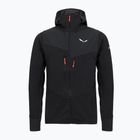 Felpa da trekking uomo Salewa Agner PL Hooded black out