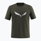 T-shirt uomo Salewa Solidlogo Dry dark olive