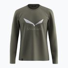 Maglia a maniche lunghe da uomo Salewa Solidlogo Dry faded green