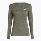 Maglia a manica lunga da donna Salewa Puez Melange Dry faded green melange