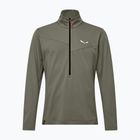 Felpa da trekking uomo Salewa Puez Cammio Polarlite Half Zip Faded Green