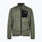 Felpa da trekking uomo Salewa Puez Warm Full Zip faded green