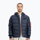 Alpha Industries Uomo Giacca con cappuccio in finto piumino rep.blue