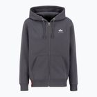 Felpa Alpha Industries Basic Zip SL uomo grigio vintage