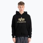 Felpa Alpha Industries Basic Carbon Hoody nero/oro da uomo