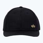Berretto da baseball Alpha Industries Metal Label nero/oro lucido da uomo