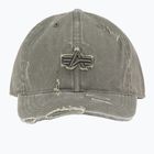 Cappellino con visiera Alpha Industries Acid Logo dark olive