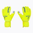 Reusch Attrakt Grip Finger Support guanto da portiere di sicurezza giallo/blu scuro/bianco