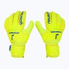 Reusch Attrakt Solid guanti da portiere di sicurezza giallo/blu scuro/bianco